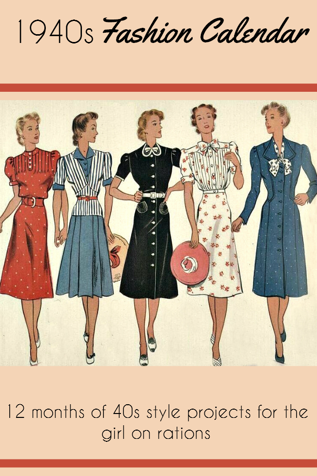 The 40s Fashion Calendar / Va-Voom Vintage | Vintage Fashion, Hair ...